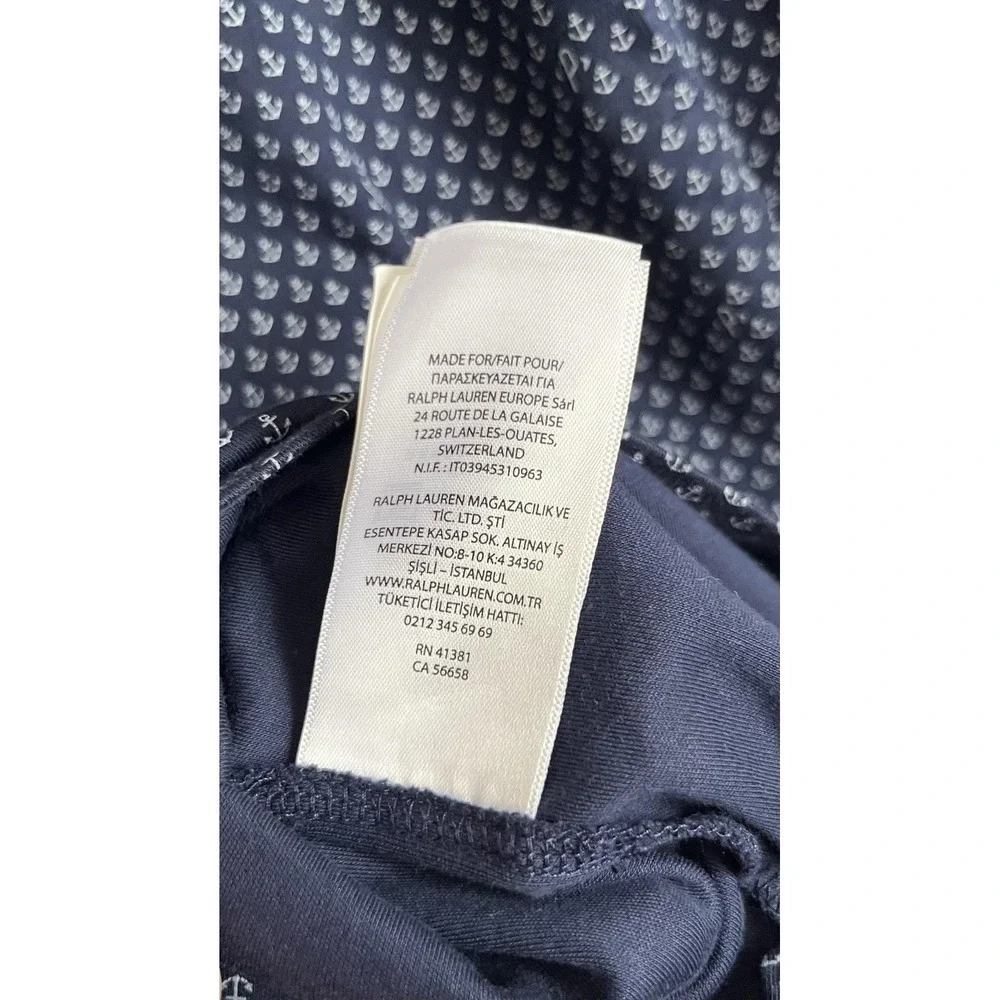 Polo Ralph Lauren Polo Shirt Mens XL Blue Anchor Print Short Sleeve Pony Logo